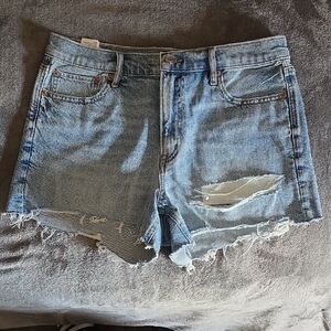 American Eagle Strigid Distressed Denim Women Shorts Size 8 29W